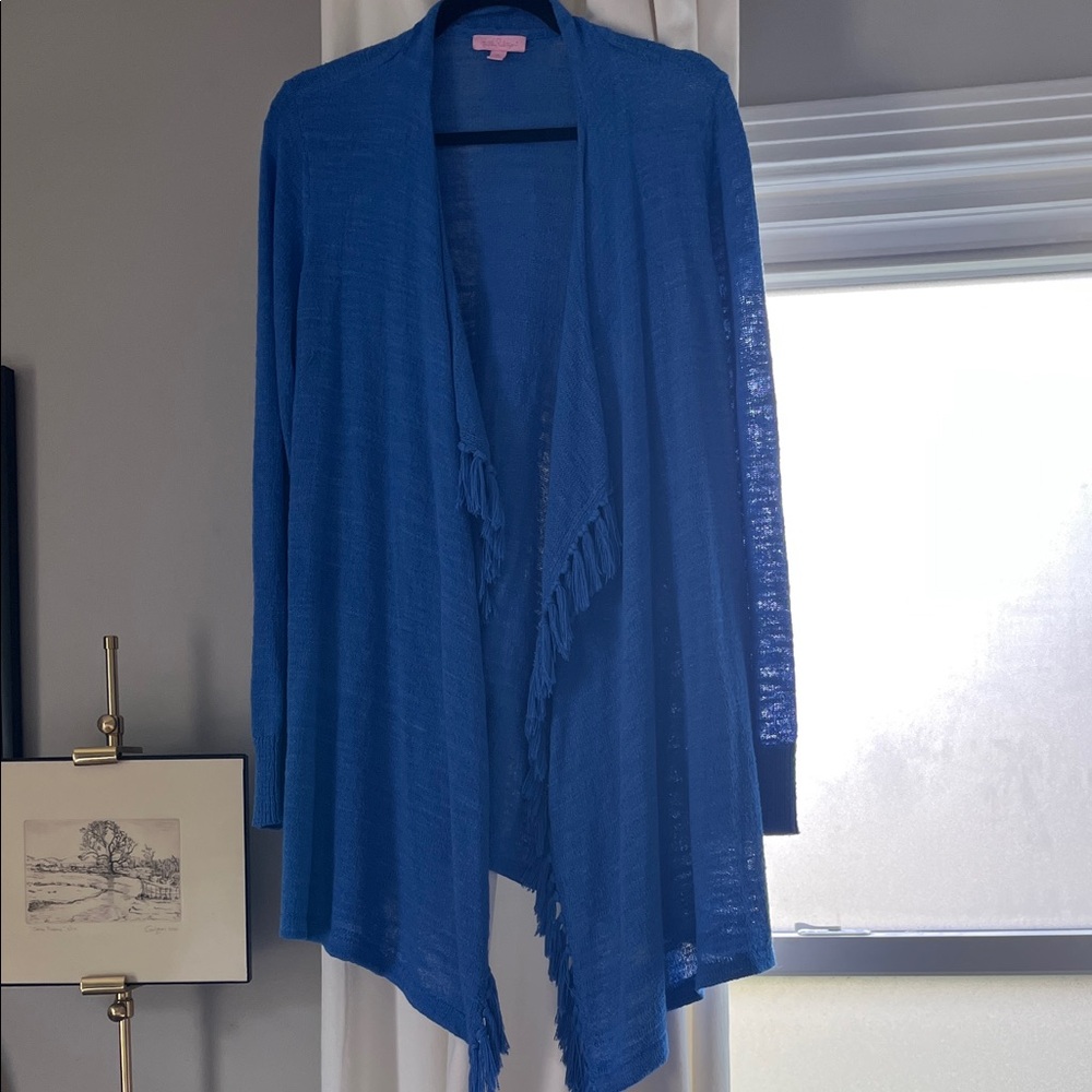 Lilly Pulitzer Royal Blue Open Cardigan